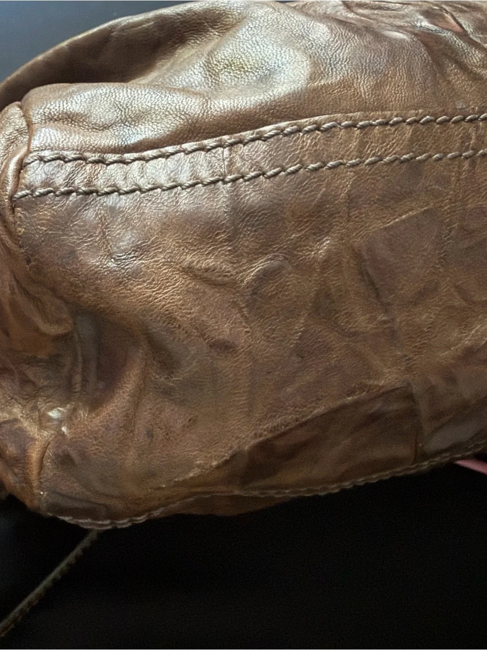 Givenchy Brown Leather Pandora Mini Crossbody Bag